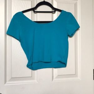 Teal crop top